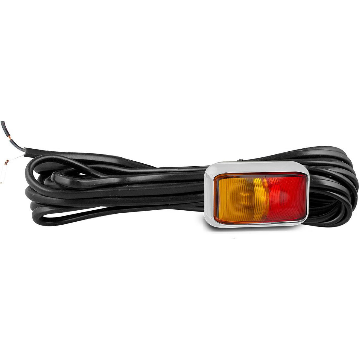 LED Autolamps Chrome Series Side Marker with 3m Cable Red/Amber 58x35x21mm 10-30V 58CARM3