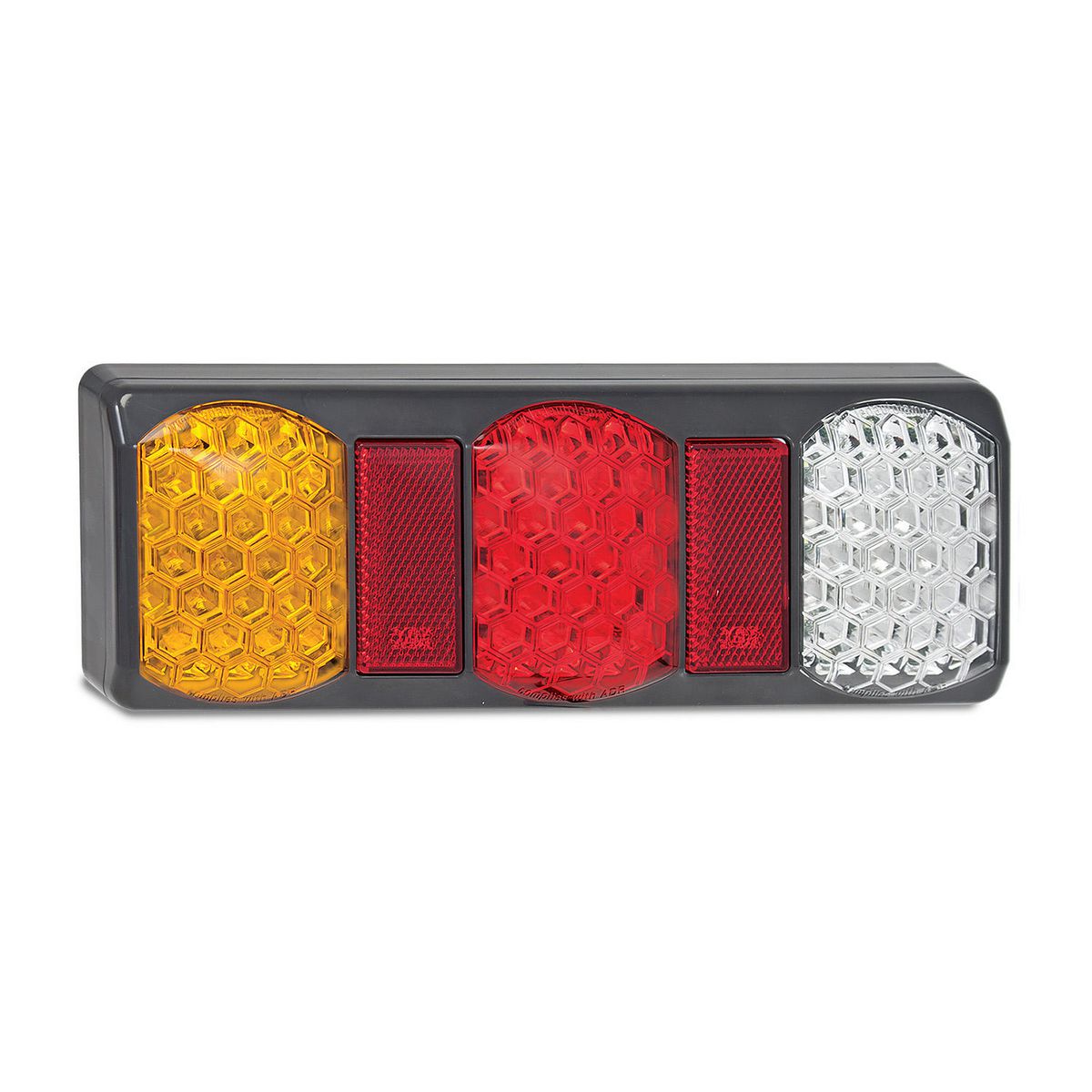 LED Autolamps Multi Volt Rear Combination LED Lamp With Grey Housing And Base 275GARWMB