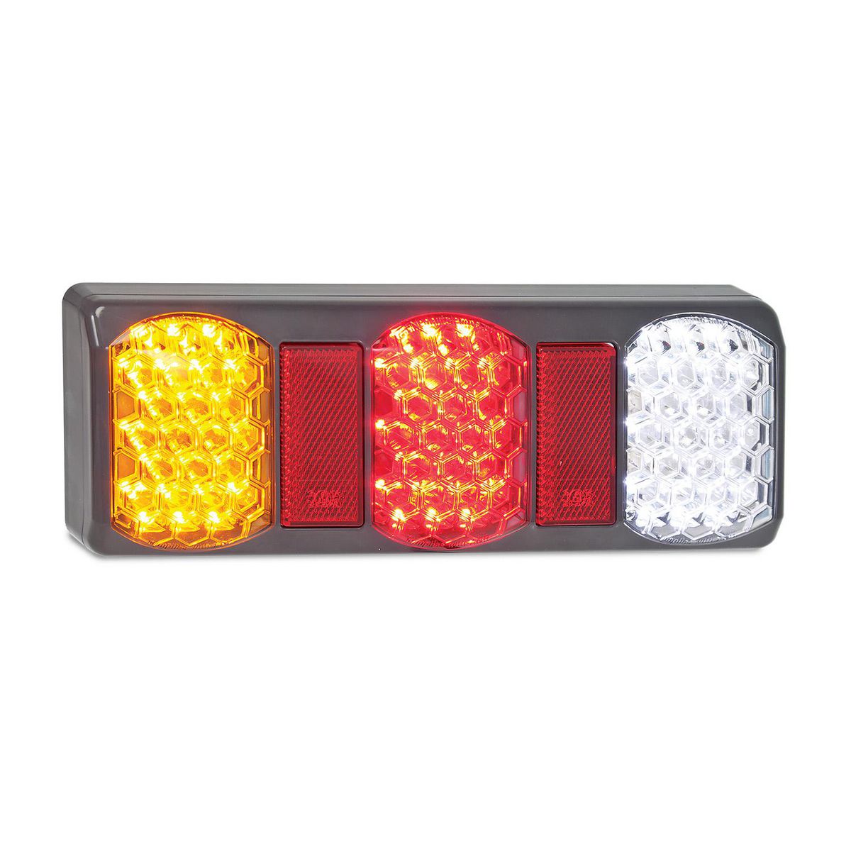 LED Autolamps Multi Volt Rear Combination LED Lamp With Grey Housing And Base 275GARWMB