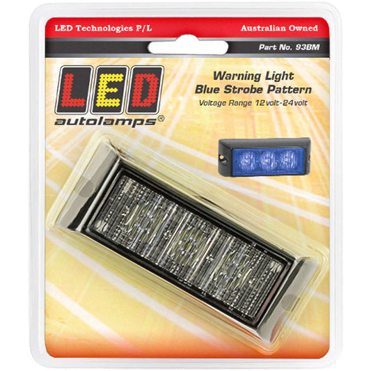 LED Autolamps Blue Emergency Lamp with Synchronised Strobe 93BM