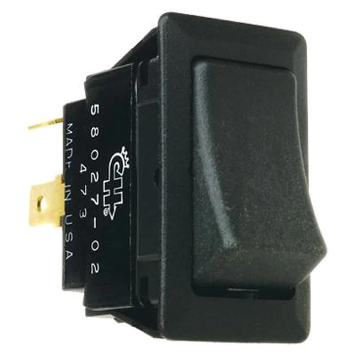 Cole Hersee Rocker Switch On/Off SPST Rated 25A 12V (Pack of 1) 58027-01BL