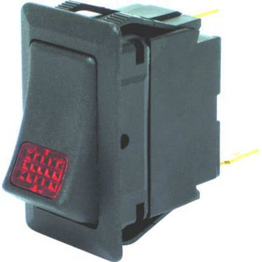 Cole Hersee Rocker Switch On/Off SPST Red Illum Rated 25A 24V (Pack of 1) 58328-58BL