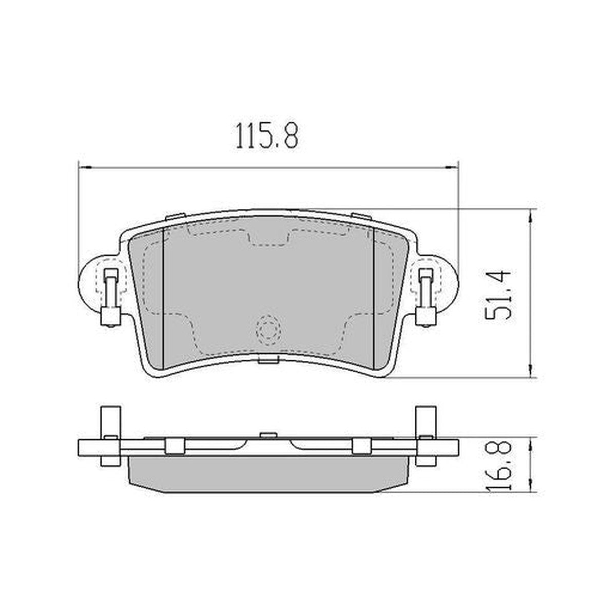 RDA GP Max Brake Pad Set Rear RDB2096