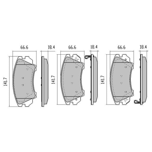 RDA GP Max Brake Pad Set Front RDB2180