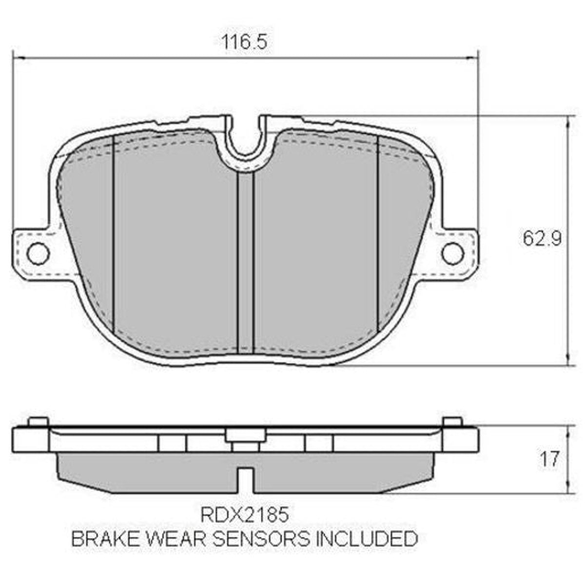 RDA GP Max Brake Pad Set Rear RDB2185