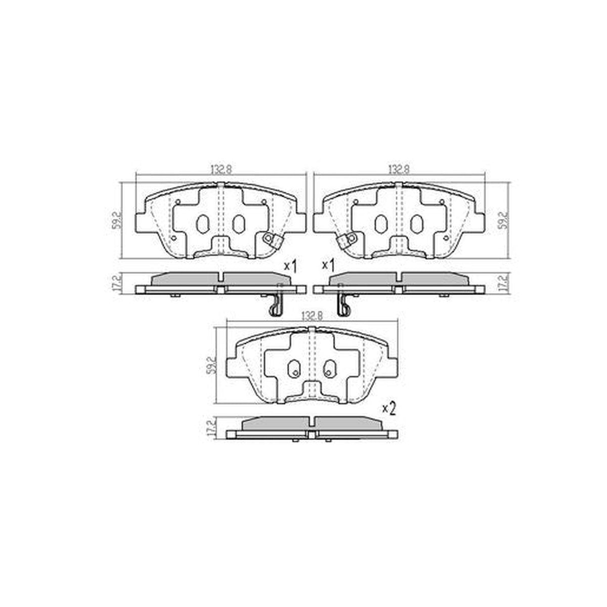 RDA GP Max Brake Pad Set Front RDB2212