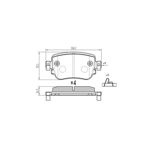 RDA Brakes Extreme Brake Pad Set Rear RDX2215SM