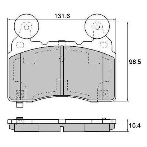 RDA GP Max Brake Pad Set Front RDB2223