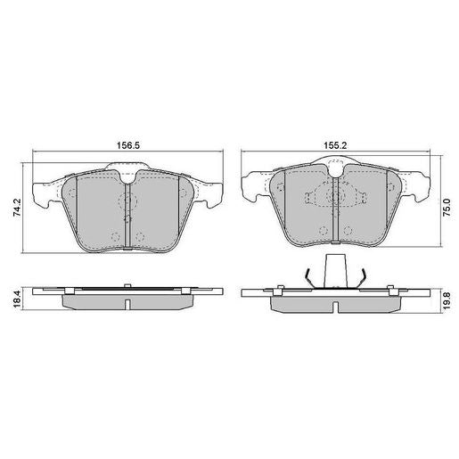 RDA GP Max Brake Pad Set Front RDB2225