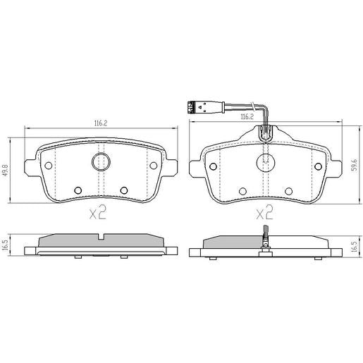 RDA GP Max Brake Pad Set Rear RDB2240