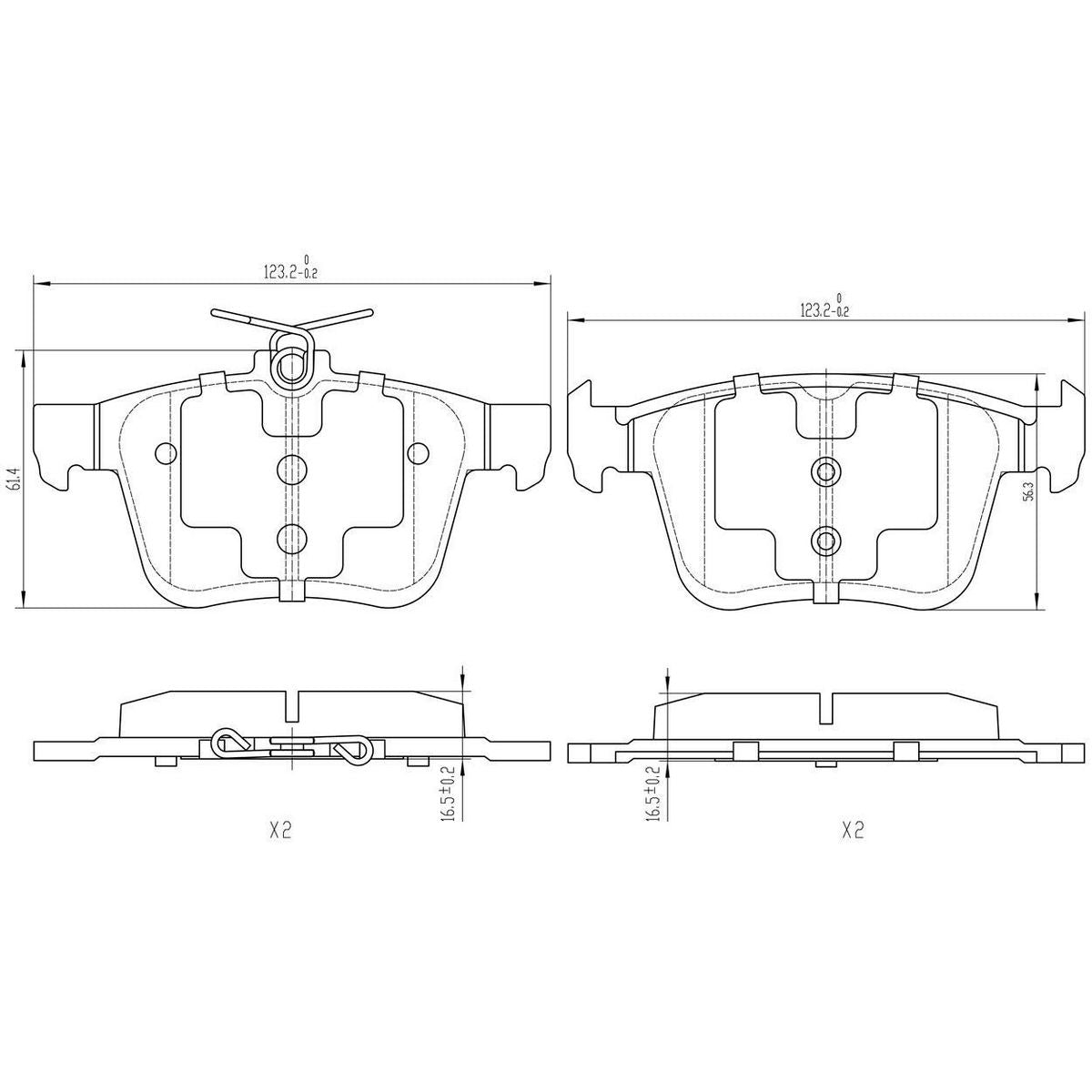 RDA GP Max Brake Pad Set Rear RDB2245