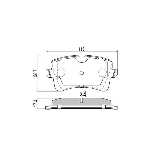 RDA Phantom Ceramic Brake Pad Set Rear RDC2255