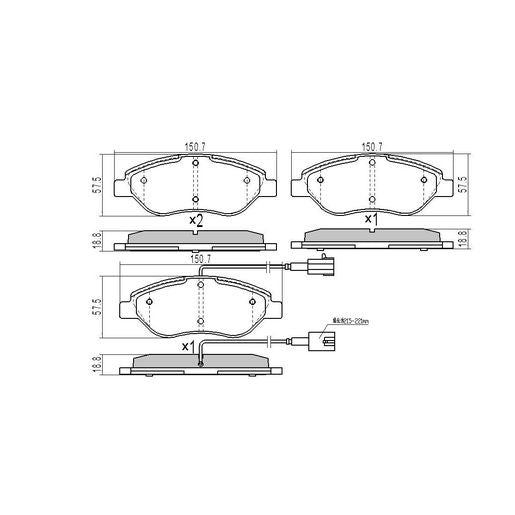 RDA GP Max Brake Pad Set Front RDB2271