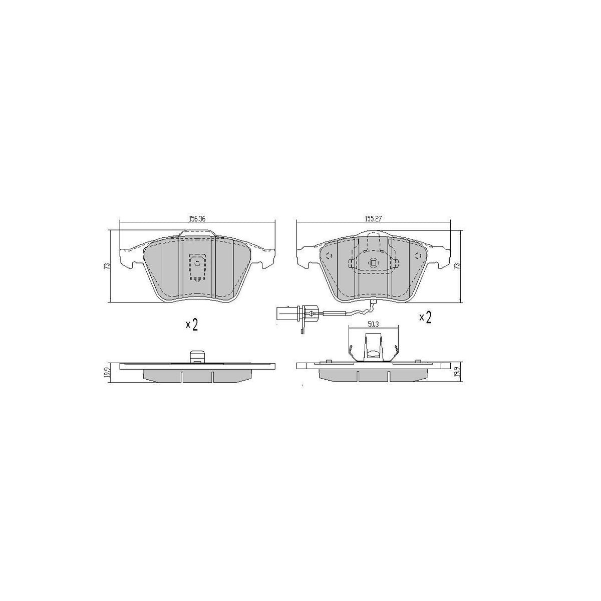 RDA GP Max Brake Pad Set Front RDB2283