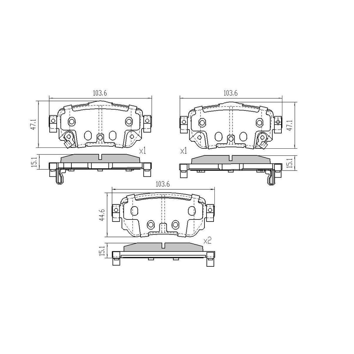 RDA GP Max Brake Pad Set Rear RDB2385