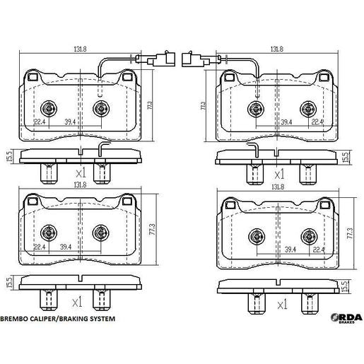 RDA GP Max Brake Pad Set Front RDB2404