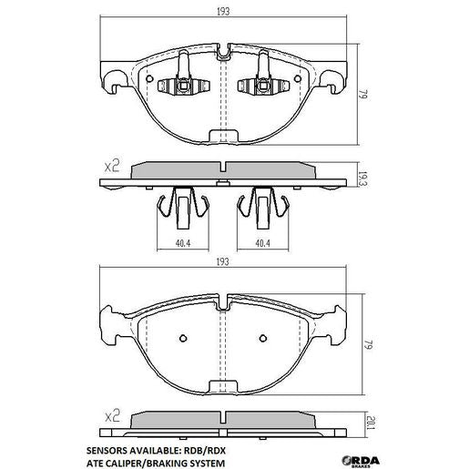 RDA GP Max Brake Pad Set Front RDB2405