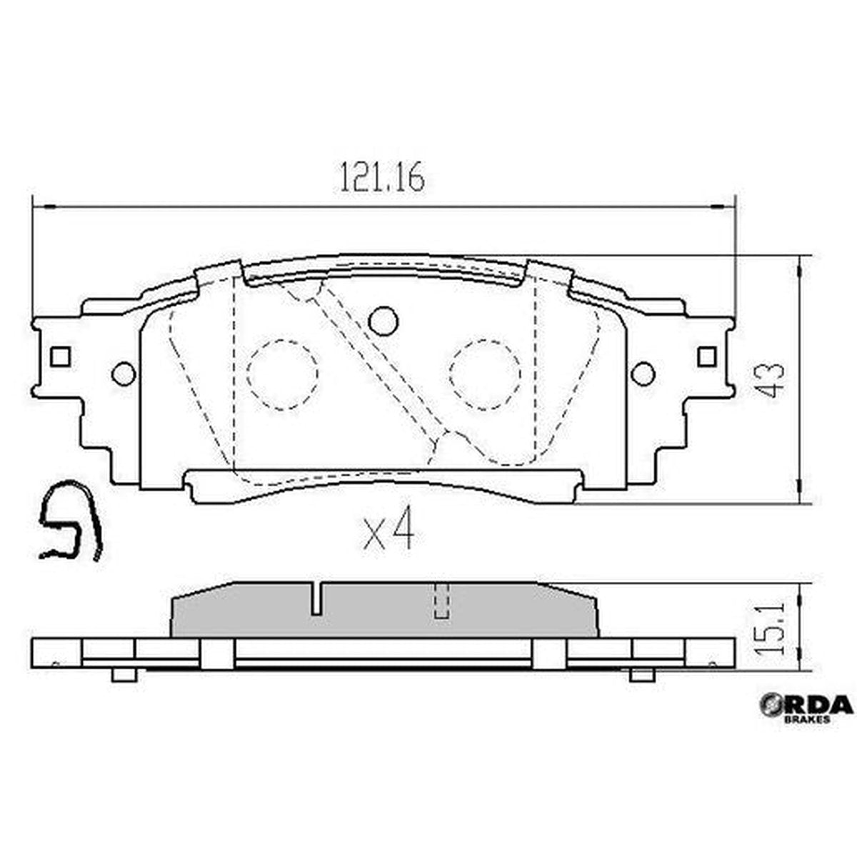 RDA Extreme Brake Pads Rear RDX2414SM