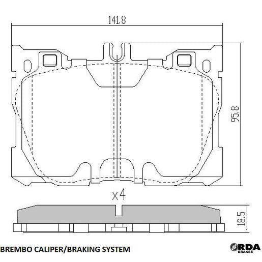 RDA Phantom Ceramic Brake Pad Set Front RDC2418