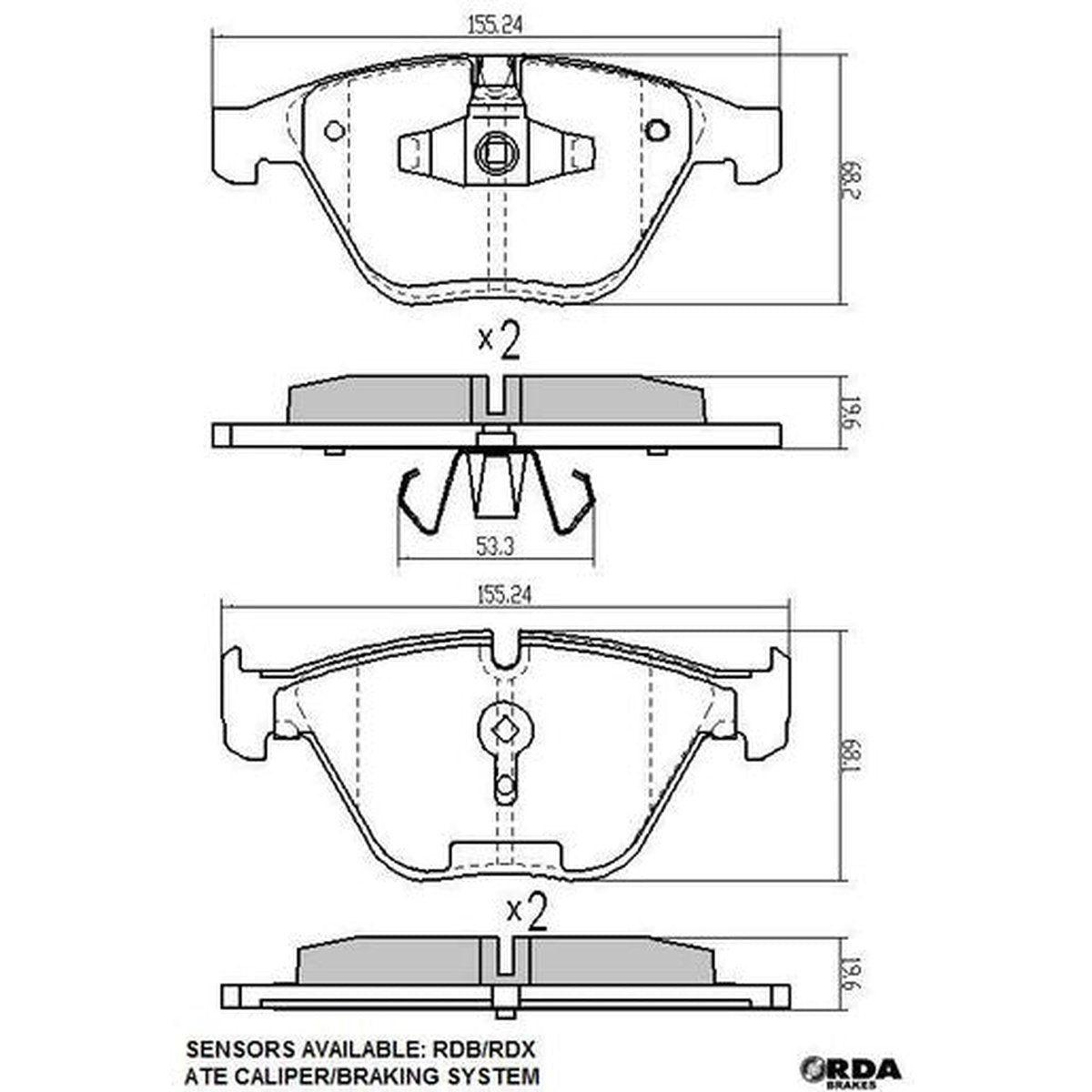 RDA Phantom Ceramic Brake Pad Set Front RDC2235