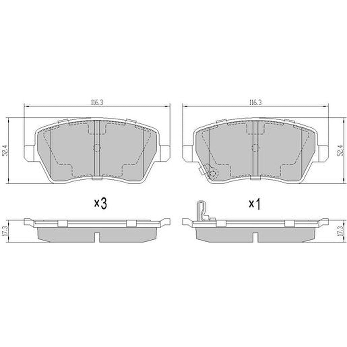 RDA Brakes Extreme Brake Pad Set Front RDX2356SM