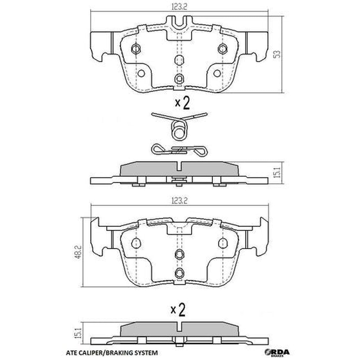 RDA GP Max Brake Pad Set Rear RDB2407