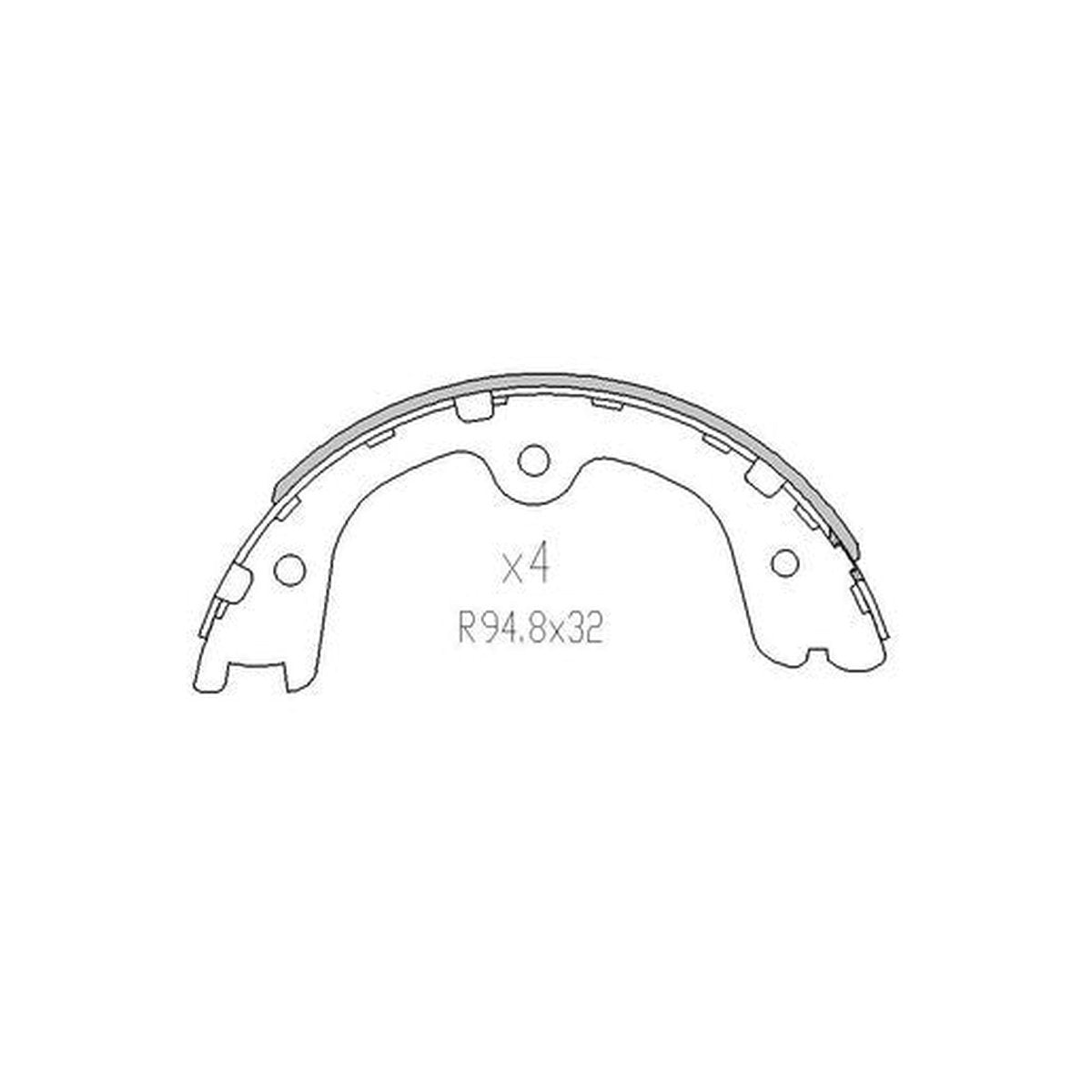 RDA Brake Shoe Set Rear R2033