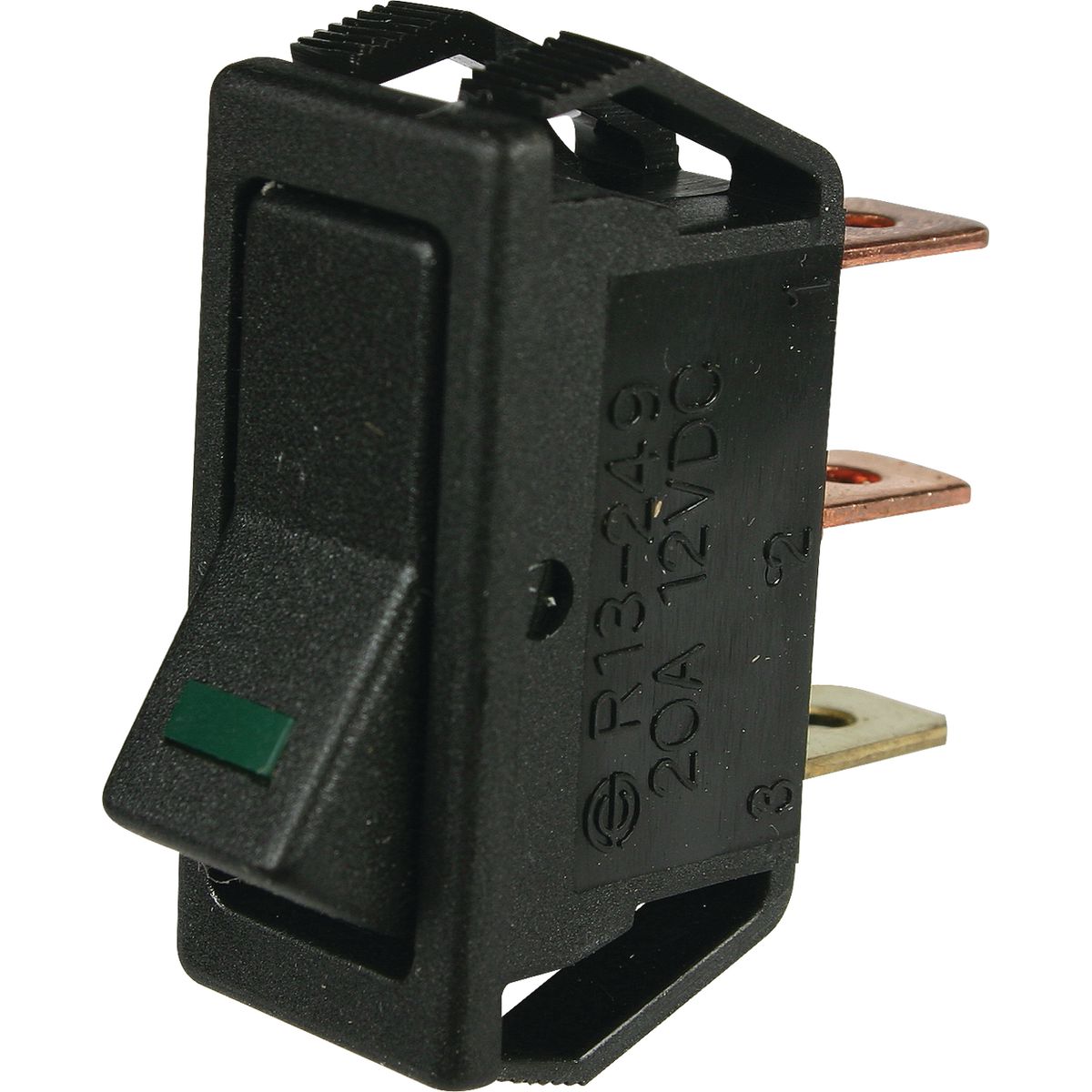 OEX Rocker Switch On/Off Spst 12V Green Illuminated (Contacts Rated 20A @ 12V) ACX3744BL