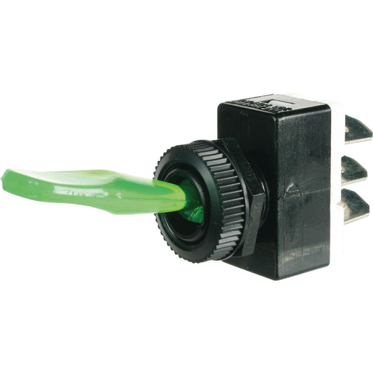 OEX Toggle Switch On/Off Spst 12V Green Illuminated (Contacts Rated 20A @ 12V) ACX3857BL