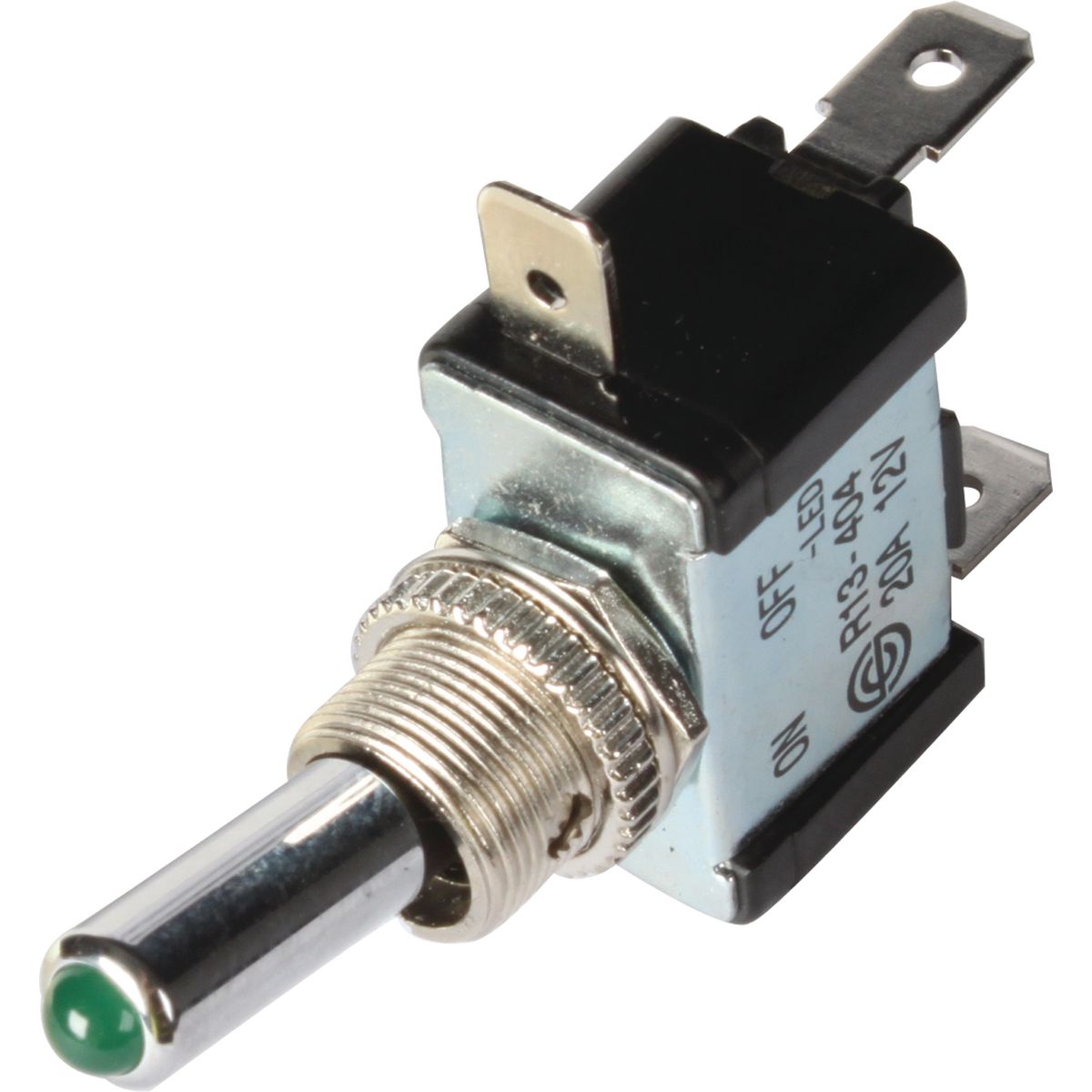 OEX Toggle Switch On/Off Spst 12V Green Illuminated (Contacts Rated 20A @ 12V) ACX3890BL