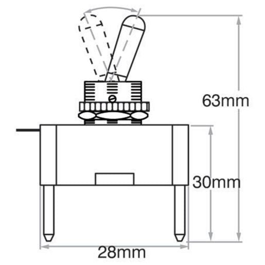 OEX Toggle Switch On/Off Spst 12V Red Illuminated (Contacts Rated 20A @ 12V) ACX3891BL