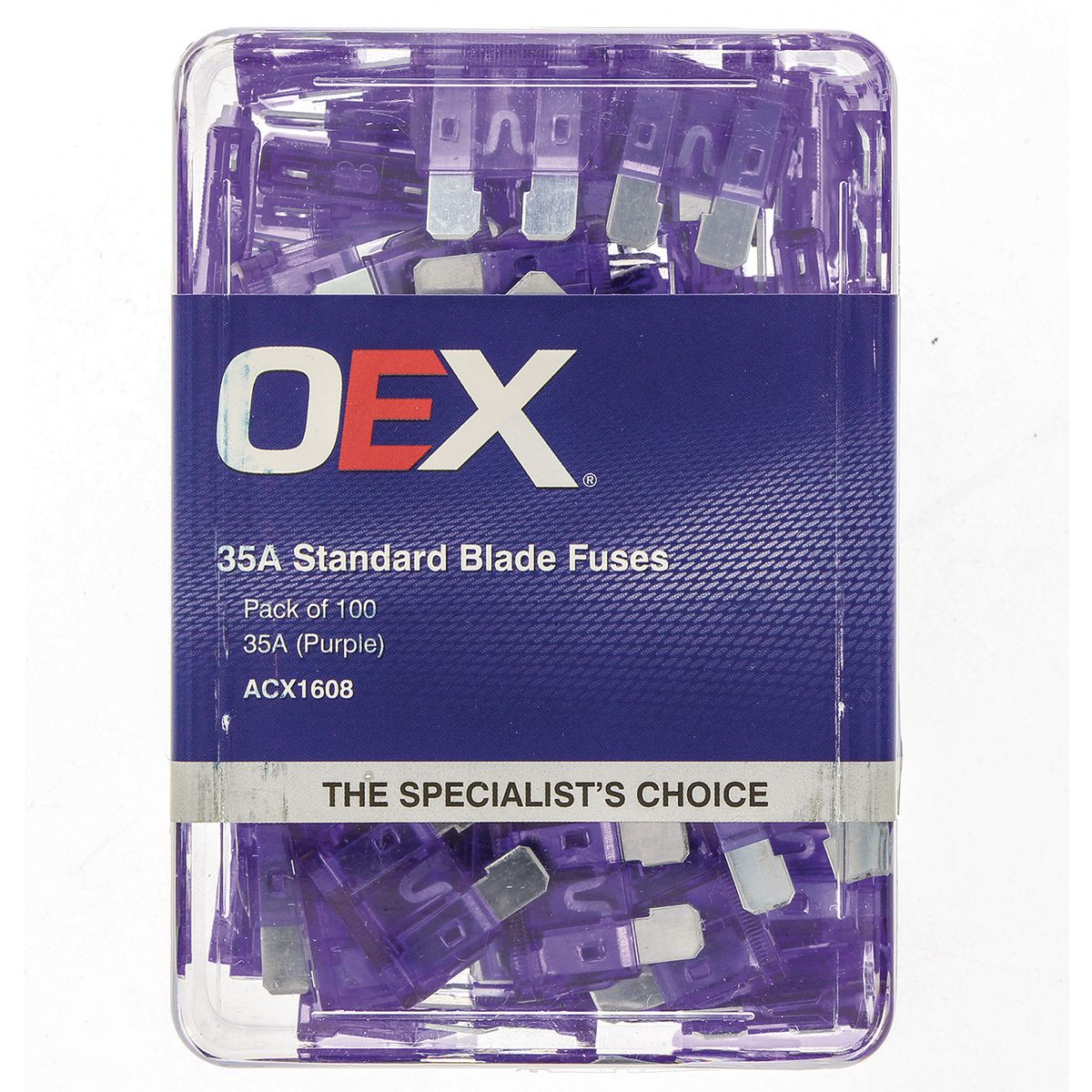 OEX Fuse Standard Blade 35A Purple (Pack of 100) ACX1608
