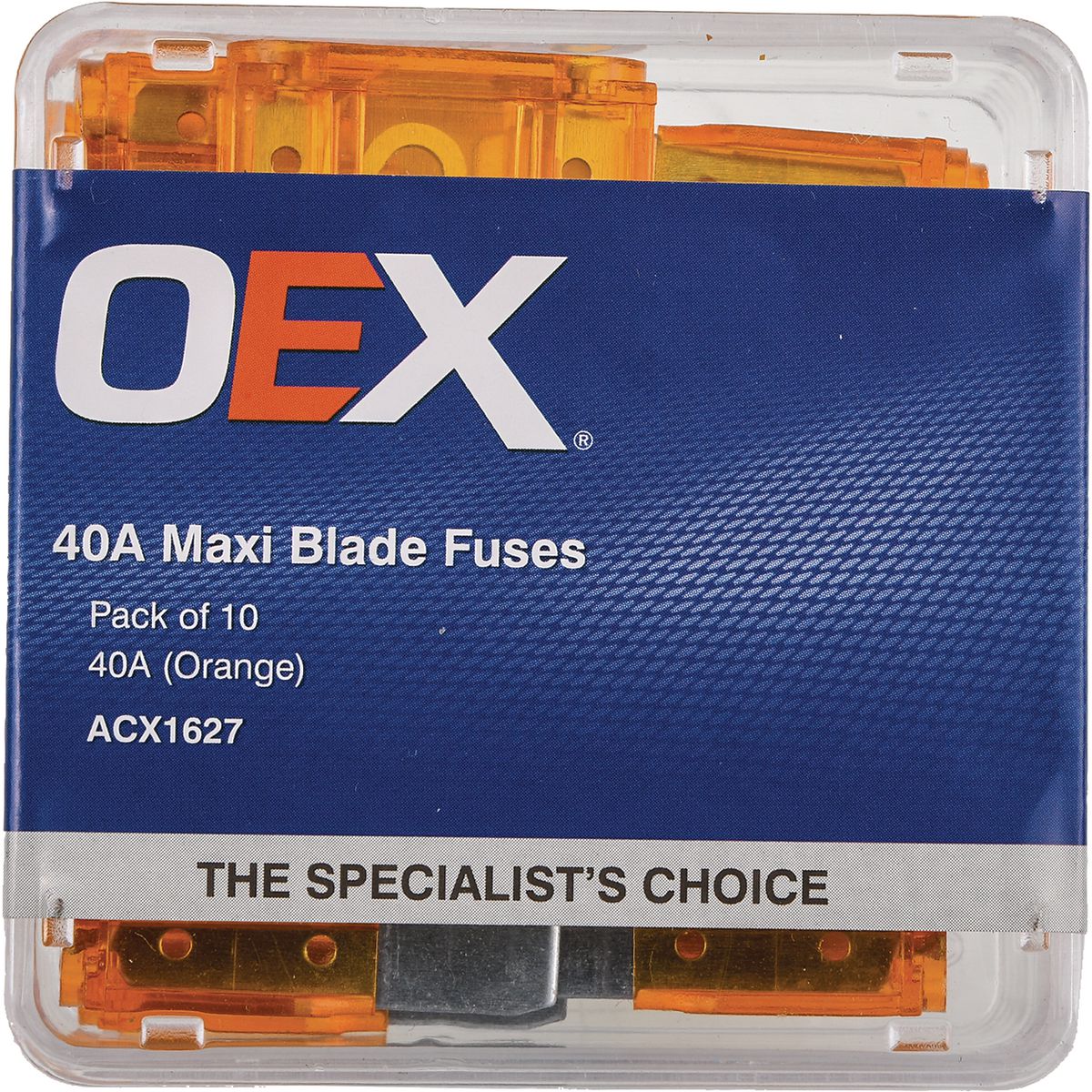 OEX Fuse Maxi Blade 40A Orange (Pack of 10) ACX1627