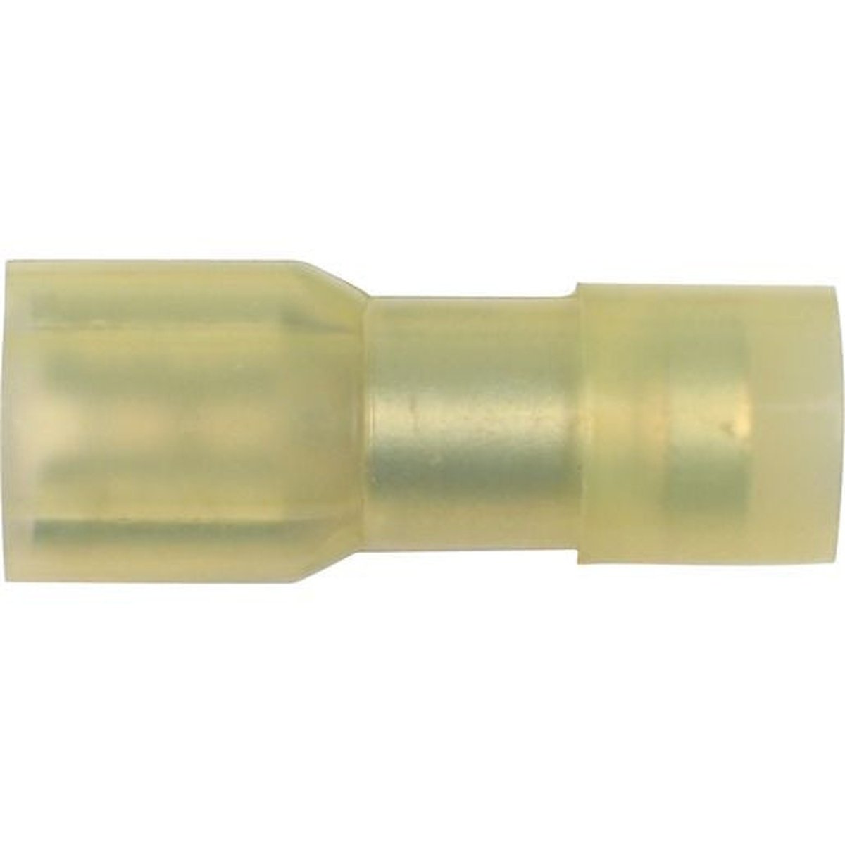 OEX Crimp Terminal Female Blade Yellow 6.3mm Polycarbonate (50 Pack) ACX3025