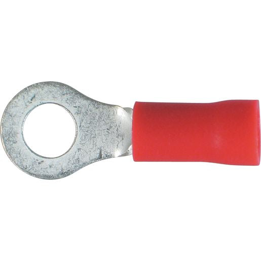 OEX Crimp Terminal Ring Red Id 4.3mm Vinyl 25 Pce ACX3049BL