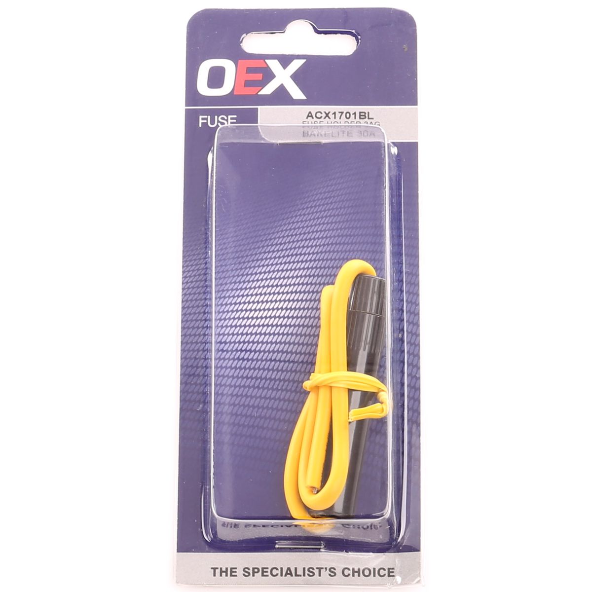 OEX In Line Fuse Holder 3Ag Glass 1 Way 30A 1 Pce ACX1701BL