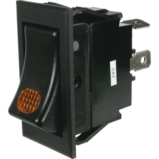 OEX Rocker Switch On/Off Spst 24V Amber Illuminated (Contacts Rated 10A @ 24V ACX3792
