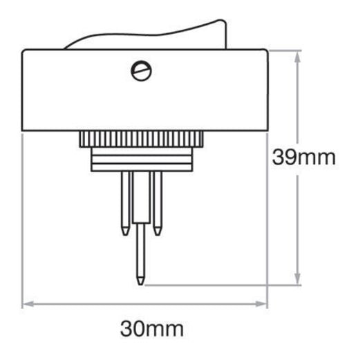 OEX Rocker Switch On/Off Spst 12V Red Illuminated (Contacts Rated 30A @ 12V) ACX3797