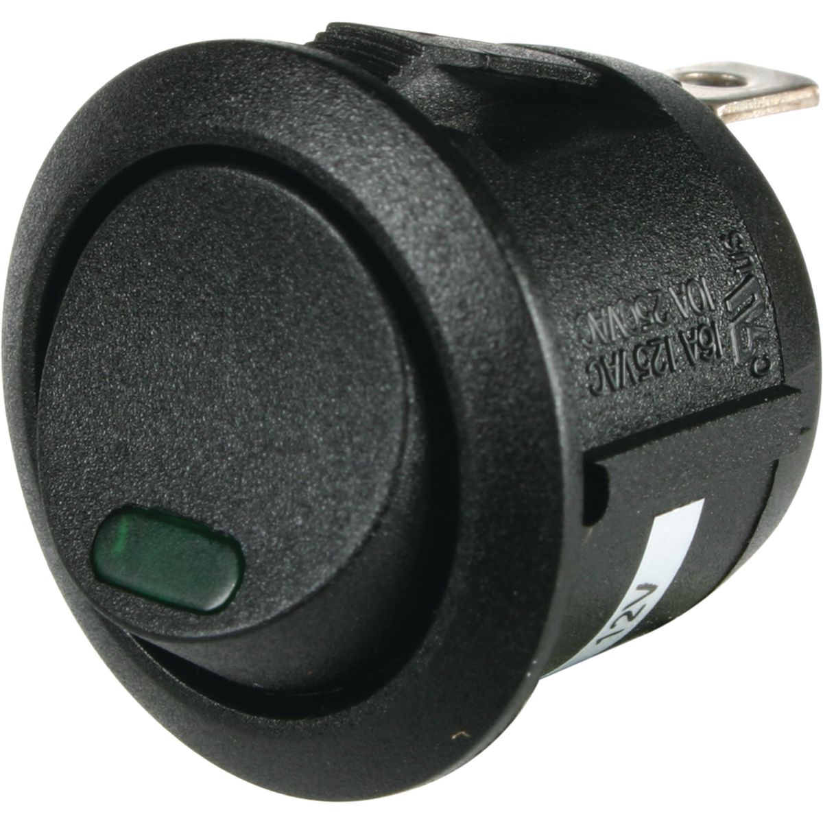 OEX Rocker Switch On/Off Spst 12V Green Illuminated (Contacts Rated 10A @ 12V) ACX3790