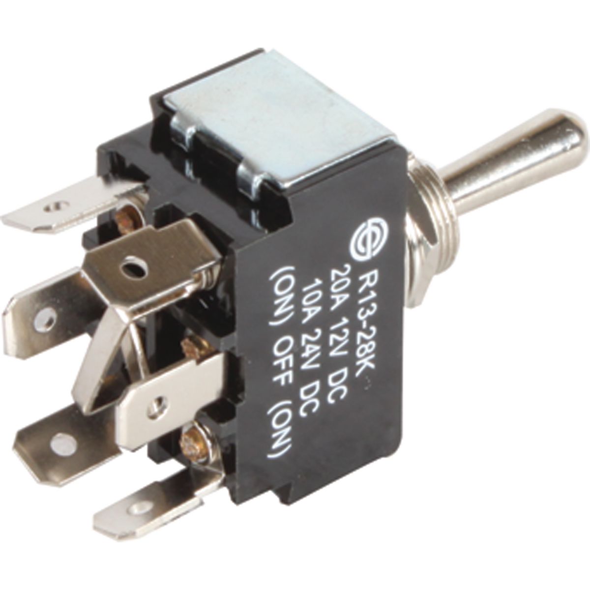 OEX Toggle Switch Mom On - Off - Mom On - Dpdt (Contacts Rated 15A) ACX3919BL