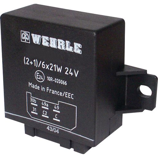 OEX Flasher Relay 24V Electronic 130W (Max) - 6 Terminals ACX2019BL