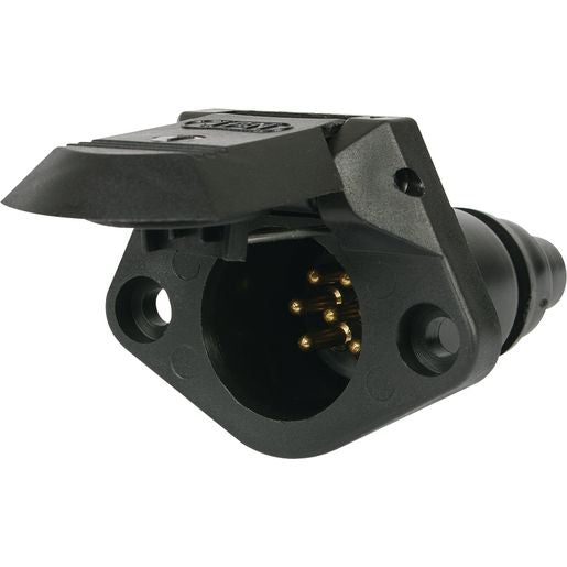 OEX Trailer Socket 7 Pin Small Round Plastic ACX2789
