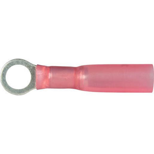 OEX Crimp Terminal Ring Red Id 5mm Heat Shrinkable 50 Pce ACX3176