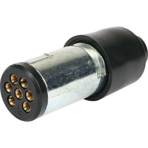 OEX Trailer Plug 7 Pin Small Round Metal ACX2792