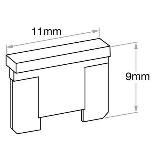 OEX Low Profile Mini Blade Fuse, 30A Green - Pack Of 50 ACX1647