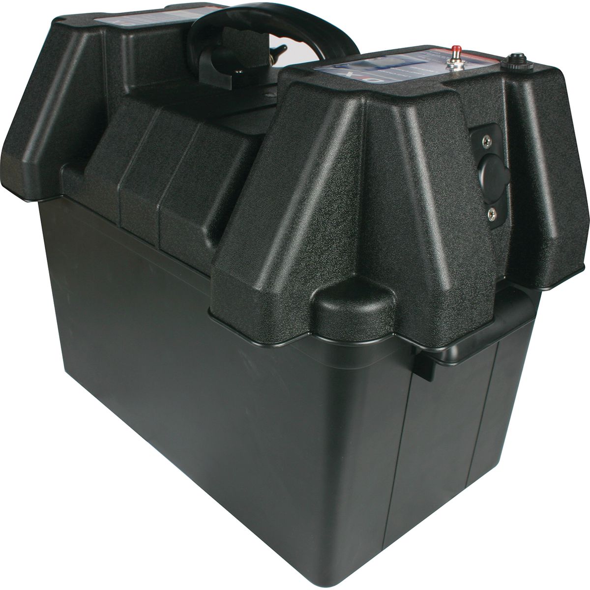 OEX Battery Box Plastic L:340 X W:200 X H:200(mm) - With Power Outlets ACX0678