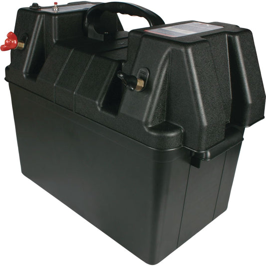 OEX Battery Box Plastic L:340 X W:200 X H:200(mm) - With Power Outlets ACX0678