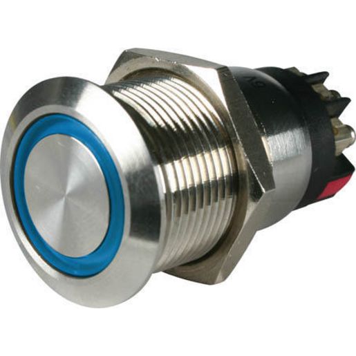 OEX Push Button Switch On/Off Spst 12V Blue Illuminated (Contacts Rated 5A @ 12V) ACX3692BL