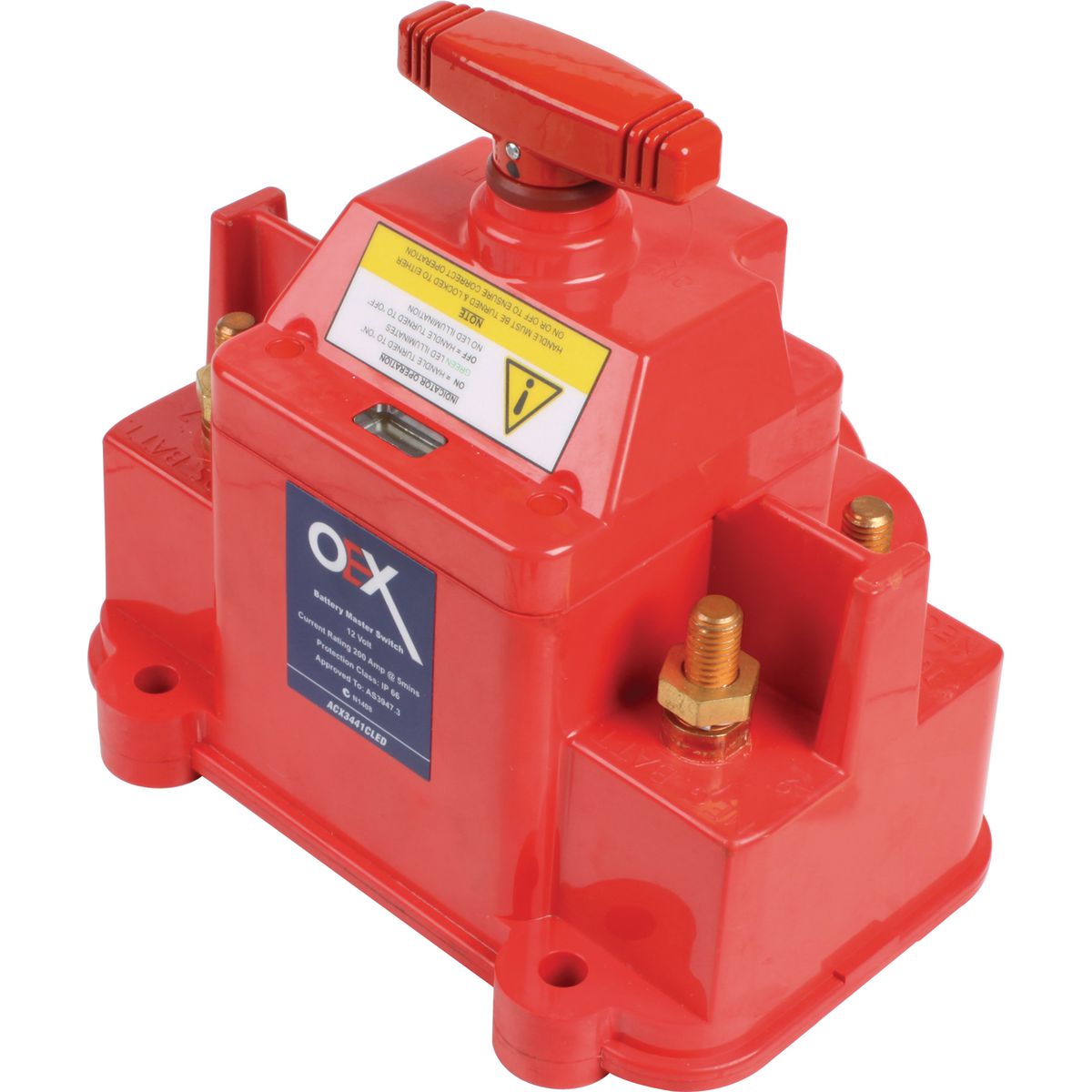 OEX Battery Master / Isolation Switch On/Off Dpst - Kenworth Only 12V Green Illuminated (Contacts Rated 200A @ 12V) ACX3441CLED