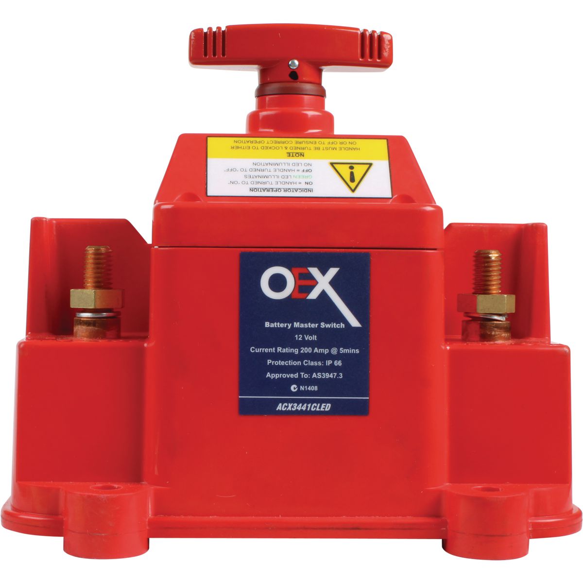 OEX Battery Master / Isolation Switch On/Off Dpst - Kenworth Only 12V Green Illuminated (Contacts Rated 200A @ 12V) ACX3441CLED